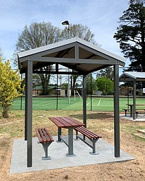 EM515 Wattle Shelter with The George Table and Bench Setting EM050.jpg